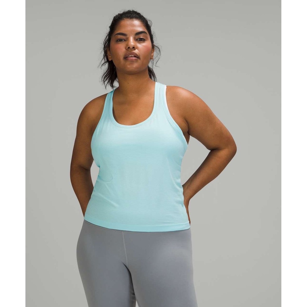 Lululemon Swiftly Tech Racerback Tank Top 2.0 Race Icing Blue Size 18 LW1CN3S